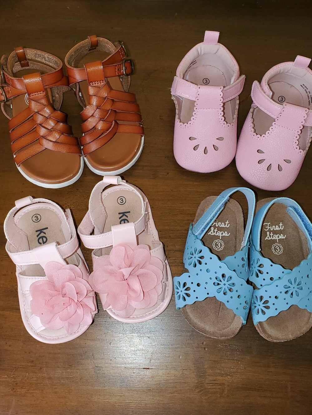 Lucky Kensie First Steps Girl Sandals Bundle Sz 3